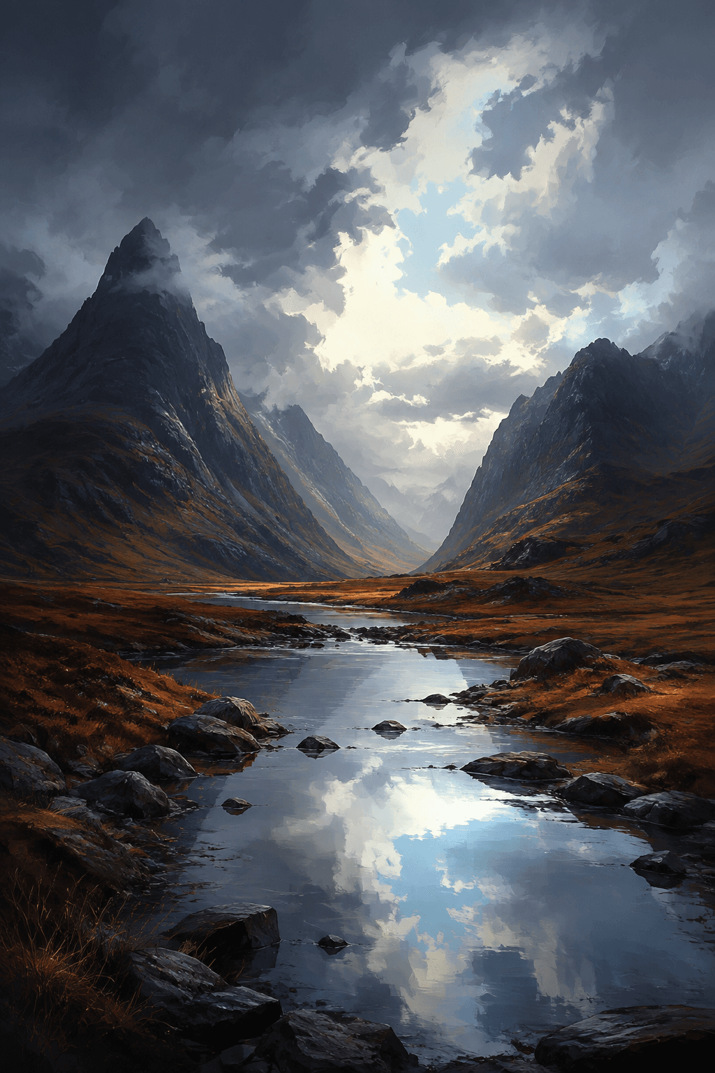 Sky Through the Glen by fictional artist Mara Vale